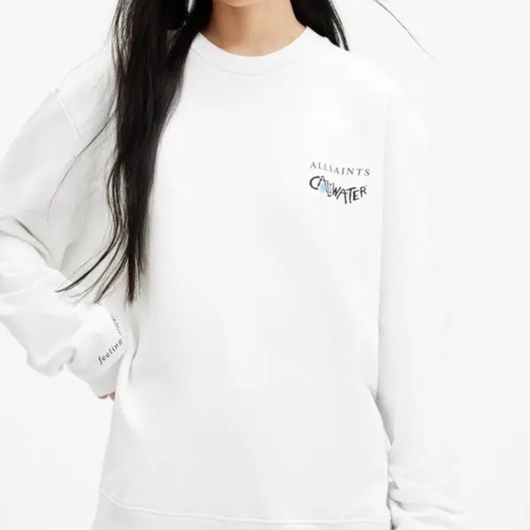 ALLSAINTS Caliwater Relaxed Fit Sweatshirt XS MSRP $169 - Picture 5 of 14